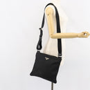 PRADA Shoulder Bag Nylon Black Silver Auth ep11496-23