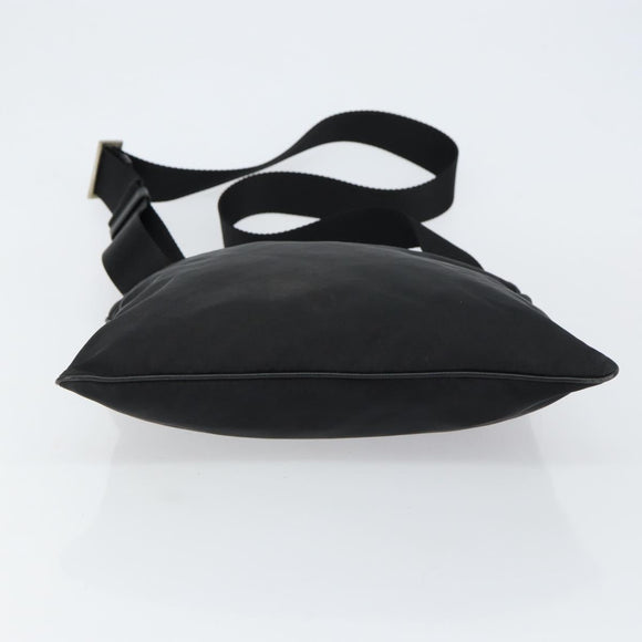 PRADA Shoulder Bag Nylon Black Silver Auth ep11496