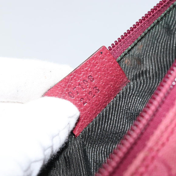 GUCCI GG Canvas Accessory Pouch Pink 07198 Auth ep11501