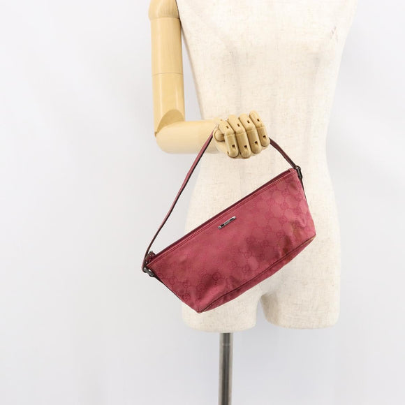 GUCCI GG Canvas Accessory Pouch Pink 07198 Auth ep11501