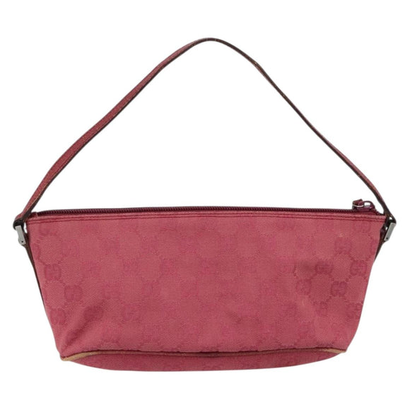 GUCCI GG Canvas Accessory Pouch Pink 07198 Auth ep11501