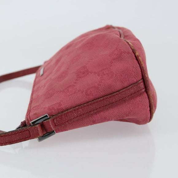 GUCCI GG Canvas Accessory Pouch Pink 07198 Auth ep11501