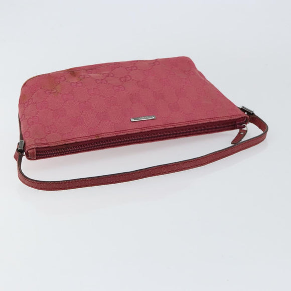 GUCCI GG Canvas Accessory Pouch Pink 07198 Auth ep11501