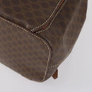 CELINE Macadam Canvas Backpack PVC Leather Brown Gold Auth ep11505-16