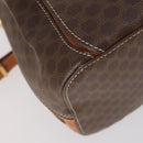 CELINE Macadam Canvas Backpack PVC Leather Brown Gold Auth ep11505-17