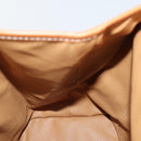CELINE Macadam Canvas Backpack PVC Leather Brown Gold Auth ep11505-21