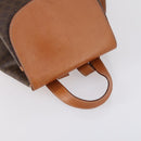 CELINE Macadam Canvas Backpack PVC Leather Brown Gold Auth ep11505-6