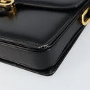 GUCCI Shoulder Bag Leather Black Gold Auth ep11506-10