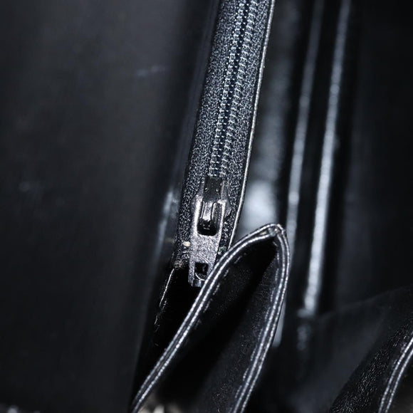 GUCCI Shoulder Bag Leather Black Gold Auth ep11506