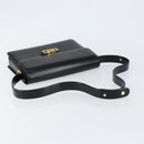 GUCCI Shoulder Bag Leather Black Gold Auth ep11506-7
