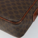 CELINE Macadam Canvas Shoulder Bag PVC Leather Brown Gold Auth ep11508-9