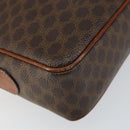 CELINE Macadam Canvas Shoulder Bag PVC Leather Brown Gold Auth ep11508-11