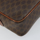 CELINE Macadam Canvas Shoulder Bag PVC Leather Brown Gold Auth ep11508-13