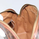 CELINE Macadam Canvas Shoulder Bag PVC Leather Brown Gold Auth ep11508-19