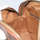 CELINE Macadam Canvas Shoulder Bag PVC Leather Brown Gold Auth ep11508-21