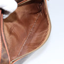 CELINE Macadam Canvas Shoulder Bag PVC Leather Brown Gold Auth ep11508-11
