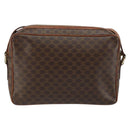 CELINE Macadam Canvas Shoulder Bag PVC Leather Brown Gold Auth ep11508-3