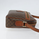 CELINE Macadam Canvas Shoulder Bag PVC Leather Brown Gold Auth ep11508-4