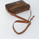 CELINE Macadam Canvas Shoulder Bag PVC Leather Brown Gold Auth ep11508-7