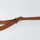 CELINE Macadam Canvas Shoulder Bag PVC Leather Brown Gold Auth ep11508-8