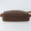 CELINE Macadam Canvas Shoulder Bag PVC Leather Brown Gold Auth ep11508-5
