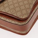 CELINE Macadam Canvas Shoulder Bag PVC Beige Gold Auth ep11511-14
