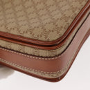 CELINE Macadam Canvas Shoulder Bag PVC Beige Gold Auth ep11511-16