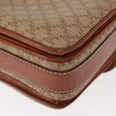 CELINE Macadam Canvas Shoulder Bag PVC Beige Gold Auth ep11511-17