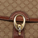 CELINE Macadam Canvas Shoulder Bag PVC Beige Gold Auth ep11511-18