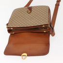 CELINE Macadam Canvas Shoulder Bag PVC Beige Gold Auth ep11511-9