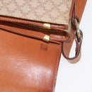 CELINE Macadam Canvas Shoulder Bag PVC Beige Gold Auth ep11511-10