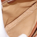 CELINE Macadam Canvas Shoulder Bag PVC Beige Gold Auth ep11511-11