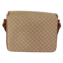 CELINE Macadam Canvas Shoulder Bag PVC Beige Gold Auth ep11511-2