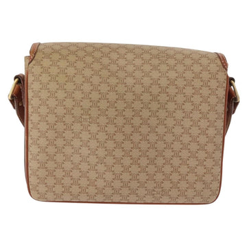 CELINE Macadam Canvas Shoulder Bag PVC Beige Gold Auth ep11511 - 0