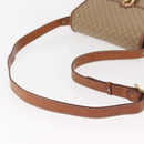 CELINE Macadam Canvas Shoulder Bag PVC Beige Gold Auth ep11511-7