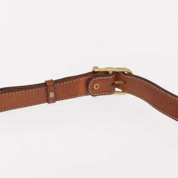 CELINE Macadam Canvas Shoulder Bag PVC Beige Gold Auth ep11511