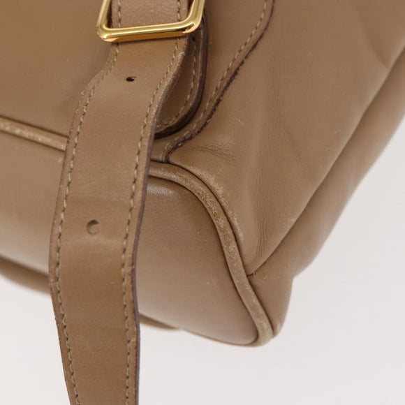 GUCCI Bamboo Backpack Leather Beige Gold 003 3444 0030 Auth ep11512