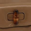 GUCCI Bamboo Backpack Leather Beige Gold 003 3444 0030 Auth ep11512-21