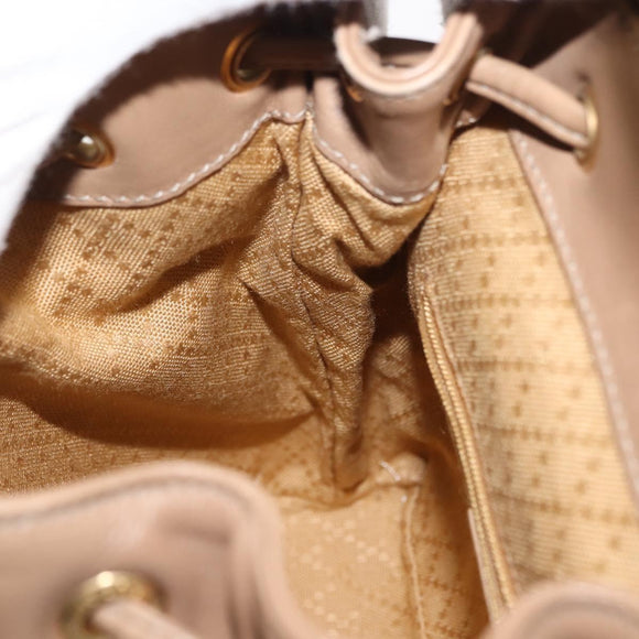 GUCCI Bamboo Backpack Leather Beige Gold 003 3444 0030 Auth ep11512