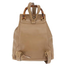 GUCCI Bamboo Backpack Leather Beige Gold 003 3444 0030 Auth ep11512-2