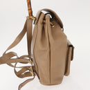 GUCCI Bamboo Backpack Leather Beige Gold 003 3444 0030 Auth ep11512-4