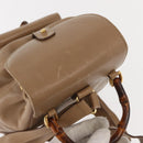 GUCCI Bamboo Backpack Leather Beige Gold 003 3444 0030 Auth ep11512-6