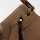 GUCCI Bamboo Backpack Leather Beige Gold 003 3444 0030 Auth ep11512-8