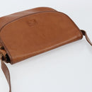 Burberrys Shoulder Bag Leather Gold Brown Auth ep11513-6
