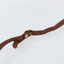 Burberrys Shoulder Bag Leather Gold Brown Auth ep11513-8