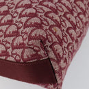Christian Dior Trotter Canvas Shoulder Bag Red Silver Auth ep11517-14