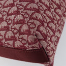 Christian Dior Trotter Canvas Shoulder Bag Red Silver Auth ep11517-13