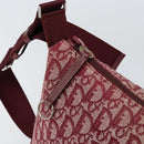 Christian Dior Trotter Canvas Shoulder Bag Red Silver Auth ep11517-14