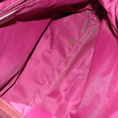 Christian Dior Trotter Canvas Shoulder Bag Red Silver Auth ep11517-16