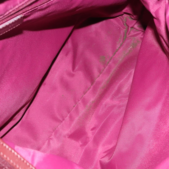 Christian Dior Trotter Canvas Shoulder Bag Red Silver Auth ep11517